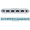 Dreamtime Crystal DC 77730 Rondelle Spacer Bars 5 Hole Aqua/Silver
